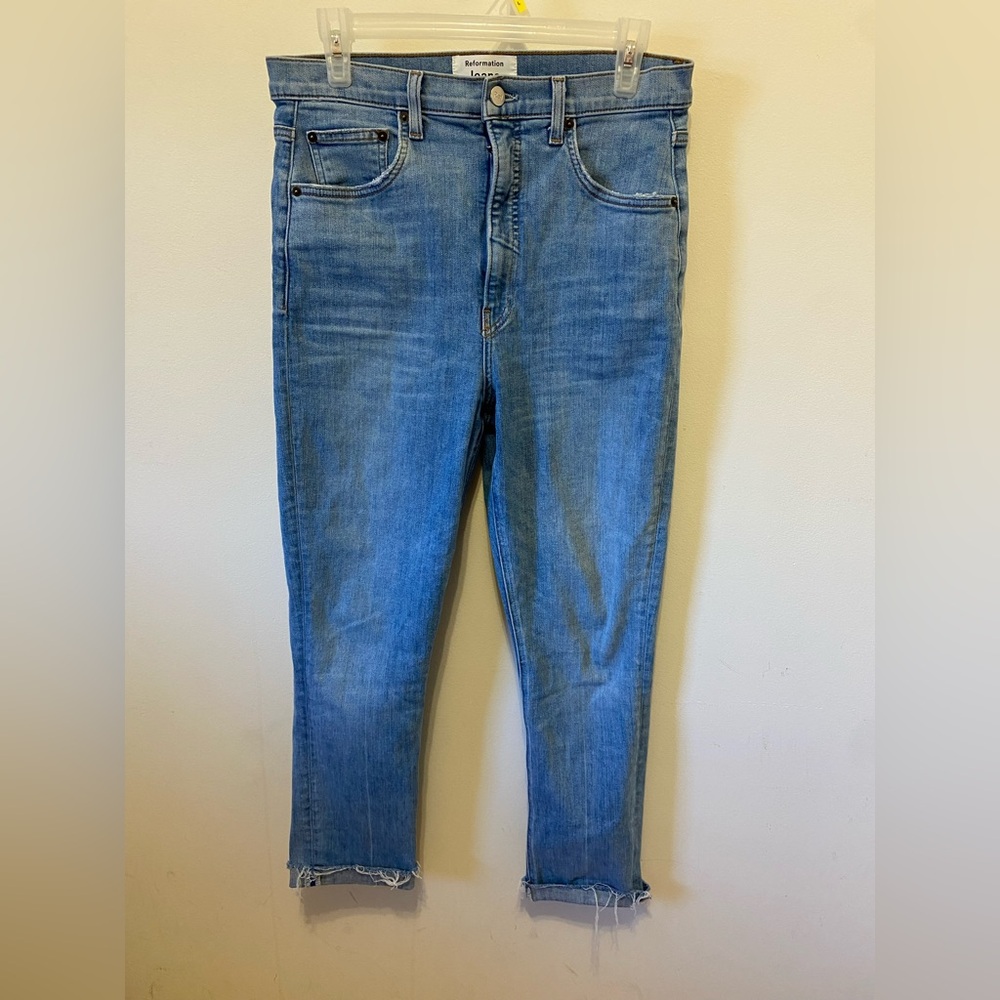 Reformation Jeans Ultra High and Skinny Cyprus wash size 30 jeans